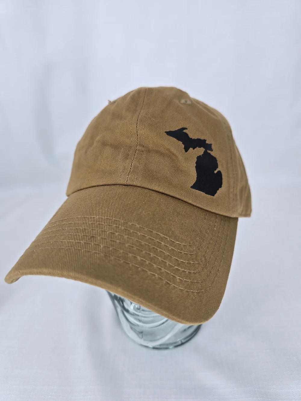 Brown Michigan State Outline Baseball Cap -